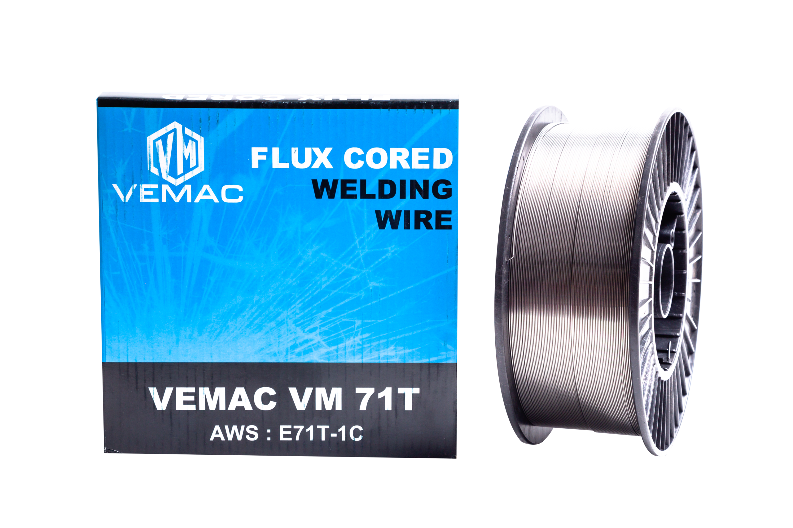 ลวดเชื่อมฟลักซ์คอร์ FLUX CORE VEMAC VM-71T #1.2 mm. packing 15 kgs.