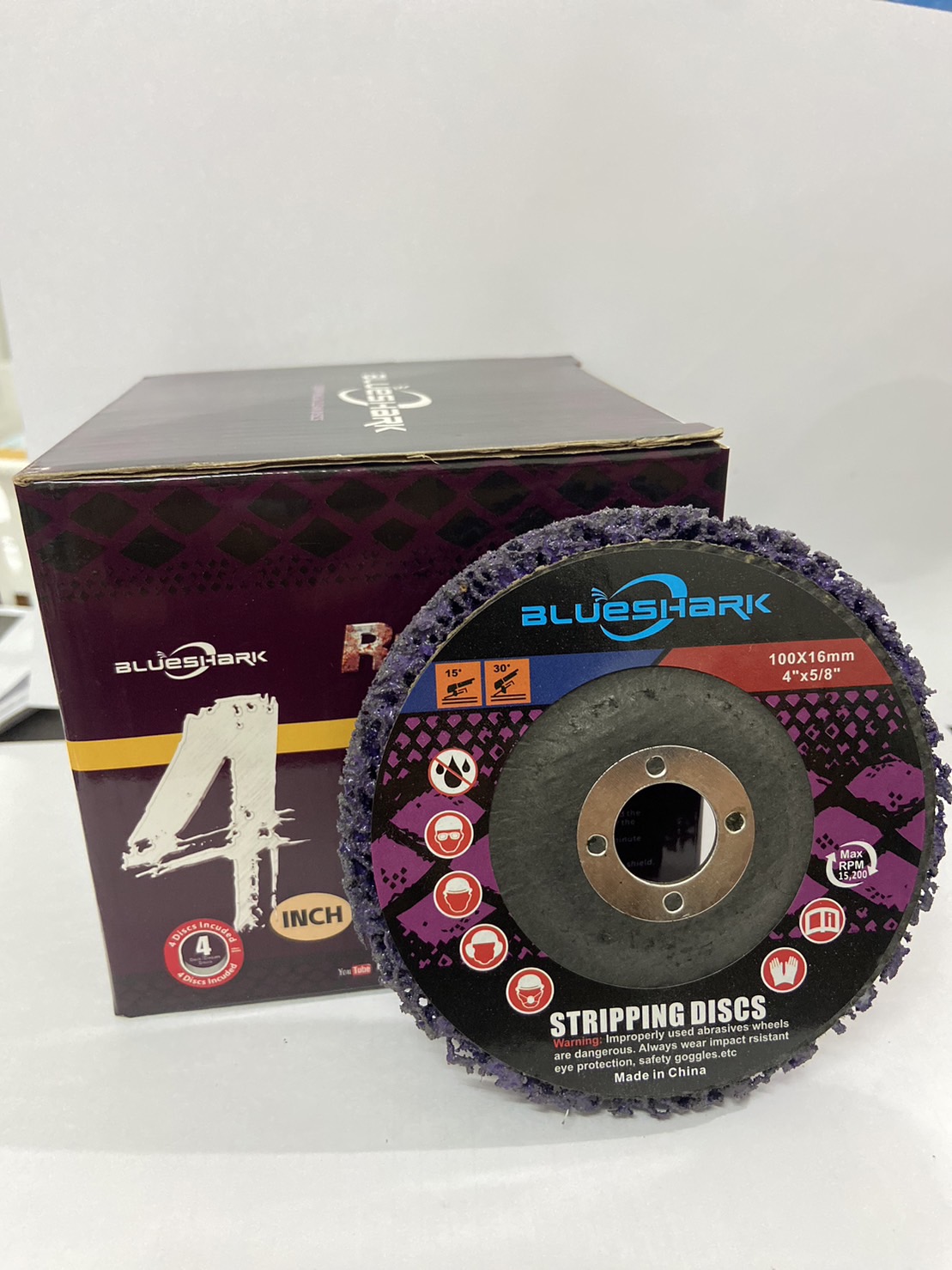 ลูกขัดสาหร่าย สีม่วง 4" Blueshark